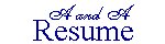 A and A Resume